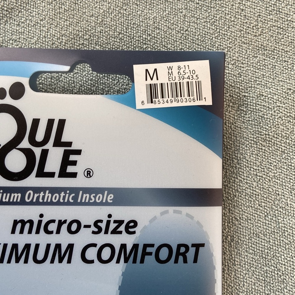 Soul Insole Maximum Comfort Orthotic Insole Medium - Picture 4 of 5